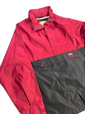 Nike Garnet Black Vintage  Windbreaker Jacket XL Nylon Polyester